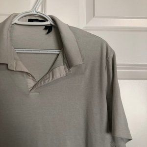 Theory Gray Polo Short Sleeve Shirt